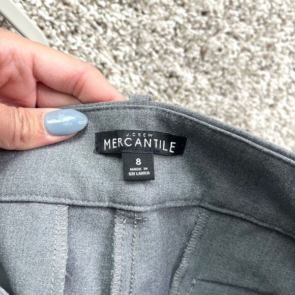 J. Crew Pants Women’s 8 Mercantile Ruby Gray Cropped Dress Pant - Picture 4 of 7